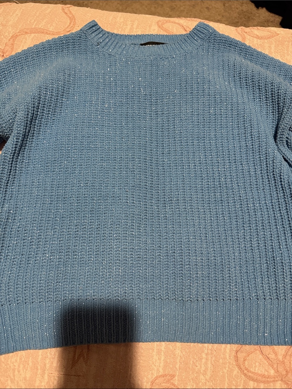 Girls Crewneck Knit Sweater - Blue